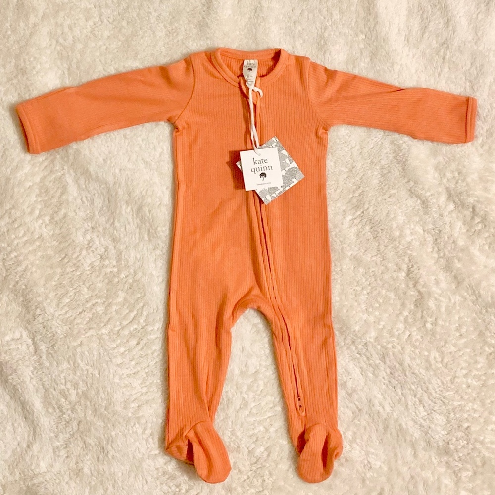 Kate Quinn Modal Footie, 3-6m baby clothing, sleeper gender neutral zippy NWT